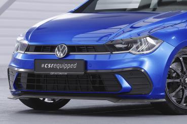 CSR Frontspoiler | Cup-Spoilerlippe mit ABE für VW Polo 6 2G (Typ AW) CSL735-C Carbon Look Hochglanz (keine Lackierung erforderlich)