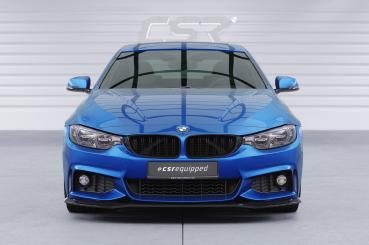 CSR Frontspoiler | Cup-Spoilerlippe mit ABE für BMW 4er (F32/F33/F36) M-Paket CSL736-S strukturiert schwarz matt (keine Lackierung erforderlich)