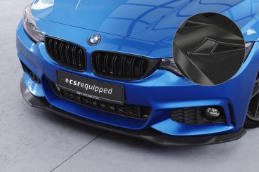 CSR Frontspoiler | Cup-Spoilerlippe mit ABE für BMW 4er (F32/F33/F36) M-Paket CSL736-C Carbon Look Hochglanz (keine Lackierung erforderlich)