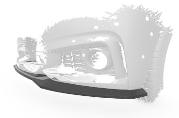 CSR Frontspoiler | Cup-Spoilerlippe mit ABE für BMW 4er (F32/F33/F36) M-Paket CSL736-S strukturiert schwarz matt (keine Lackierung erforderlich)
