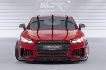 CSR Frontspoiler | Cup-Spoilerlippe mit ABE für Audi TT FV/8S S-Line / TTS FV/8S CSL739-G Glossy schwarz Hochglanz (keine Lackierung erforderlich)