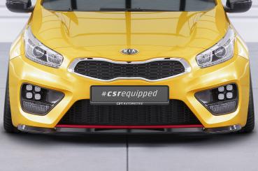 CSR Frontspoiler | Cup-Spoilerlippe mit ABE für Kia Ceed (JD) GT/ Pro Ceed (JD) GT CSL743-C Carbon Look Hochglanz (keine Lackierung erforderlich)