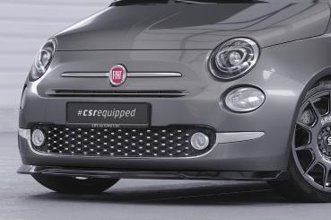 CSR Frontspoiler | Cup-Spoilerlippe mit ABE für Fiat 500 CSL749-C Carbon Look Hochglanz (keine Lackierung erforderlich)