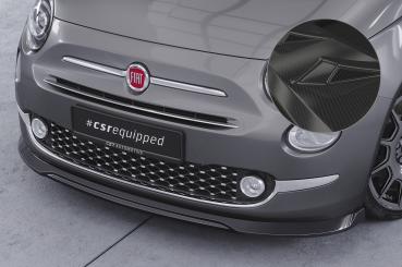 CSR Frontspoiler | Cup-Spoilerlippe mit ABE für Fiat 500 CSL749-C Carbon Look Hochglanz (keine Lackierung erforderlich)