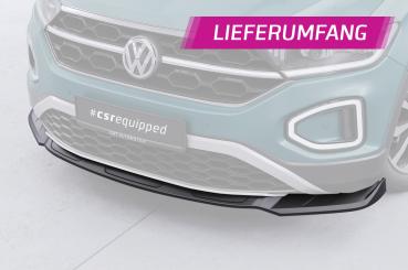 CSR Frontspoiler | Cup-Spoilerlippe mit ABE für VW T-Roc (A1) Facelift CSL766-S strukturiert schwarz matt (keine Lackierung erforderlich)
