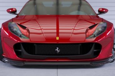 CSR Frontspoiler | Cup-Spoilerlippe mit ABE für Ferrari 812 Superfast / GTS CSL768-C Carbon Look Hochglanz (keine Lackierung erforderlich)