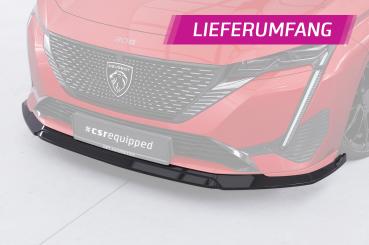 CSR Frontspoiler | Cup-Spoilerlippe mit ABE für Peugeot 308 (P51) GT CSL772-G Glossy schwarz Hochglanz (keine Lackierung erforderlich)