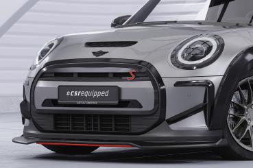 CSR Frontspoiler | Cup-Spoilerlippe mit ABE für Mini F56 Cooper SE CSL775-C Carbon Look Hochglanz (keine Lackierung erforderlich)