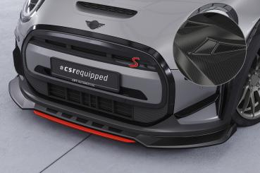 CSR Frontspoiler | Cup-Spoilerlippe mit ABE für Mini F56 Cooper SE CSL775-C Carbon Look Hochglanz (keine Lackierung erforderlich)