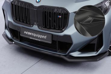 CSR Frontspoiler | Cup-Spoilerlippe mit ABE für BMW X1 U11 M-Paket CSL777-C Carbon Look Hochglanz (keine Lackierung erforderlich)