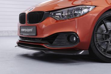 CSR Frontspoiler | Cup-Spoilerlippe mit ABE für BMW 4er F36 Gran Coupe CSL781-C Carbon Look Hochglanz (keine Lackierung erforderlich)