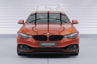 CSR Frontspoiler | Cup-Spoilerlippe mit ABE für BMW 4er F36 Gran Coupe CSL781-C Carbon Look Hochglanz (keine Lackierung erforderlich)
