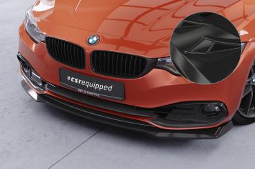 CSR Frontspoiler | Cup-Spoilerlippe mit ABE für BMW 4er F36 Gran Coupe CSL781-G Glossy schwarz Hochglanz (keine Lackierung erforderlich)
