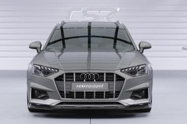 CSR Frontspoiler | Cup-Spoilerlippe mit ABE für Audi A4 B9 (Typ 8W) Allroad CSL783-C Carbon Look Hochglanz (keine Lackierung erforderlich)