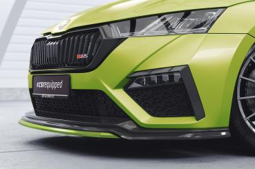 CSR Frontspoiler | Cup-Spoilerlippe mit ABE für Skoda Octavia 4 RS CSL784-G Glossy schwarz Hochglanz (keine Lackierung erforderlich)