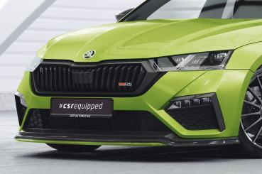 CSR Frontspoiler | Cup-Spoilerlippe mit ABE für Skoda Octavia 4 RS CSL784-G Glossy schwarz Hochglanz (keine Lackierung erforderlich)