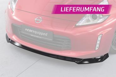 CSR Frontspoiler | Cup-Spoilerlippe mit ABE für Nissan 370Z (Z34) CSL788-S strukturiert schwarz matt (keine Lackierung erforderlich)