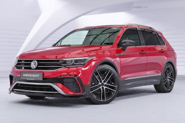 CSR Frontspoiler | Cup-Spoilerlippe mit ABE für VW Tiguan 2 (Typ AD) Allspace CSL793-C Carbon Look Hochglanz (keine Lackierung erforderlich)