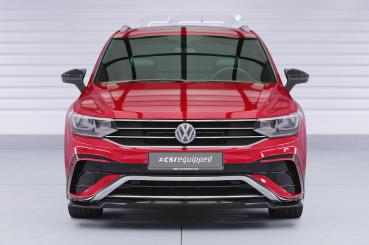 CSR Frontspoiler | Cup-Spoilerlippe mit ABE für VW Tiguan 2 (Typ AD) Allspace CSL793-C Carbon Look Hochglanz (keine Lackierung erforderlich)