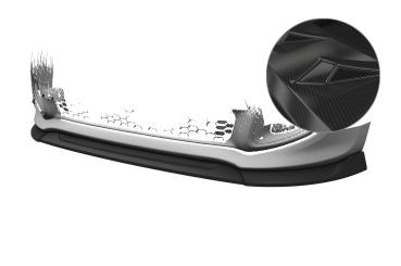 CSR Frontspoiler | Cup-Spoilerlippe mit ABE für Kia Picanto (TA) Sport CSL800-C Carbon Look Hochglanz (keine Lackierung erforderlich)