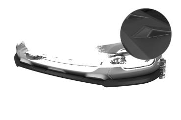CSR Frontspoiler | Cup-Spoilerlippe mit ABE für Renault Captur 1  CSL802-L Lackierung erforderlich (unlackiert roh)