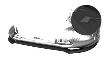 CSR Frontspoiler | Cup-Spoilerlippe mit ABE für Ford Transit Custom / Tourneo Custom Sport CSL803-S strukturiert schwarz matt (keine Lackierung erforderlich)