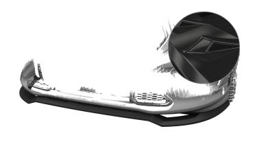 CSR Frontspoiler | Cup-Spoilerlippe mit ABE für Ford Transit Custom / Tourneo Custom Sport CSL803-G Glossy schwarz Hochglanz (keine Lackierung erforderlich)