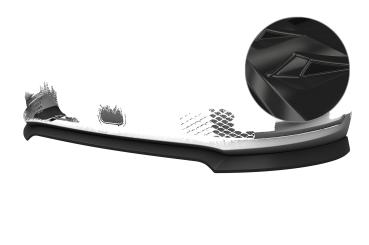 CSR Frontspoiler | Cup-Spoilerlippe mit ABE für Mercedes Benz T-Klasse / Citan (W420) CSL804-G Glossy schwarz Hochglanz (keine Lackierung erforderlich)