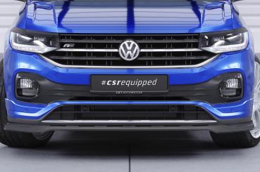 CSR Frontspoiler | Cup-Spoilerlippe mit ABE für VW T-Cross (Typ C1) CSL805-G Glossy schwarz Hochglanz (keine Lackierung erforderlich)