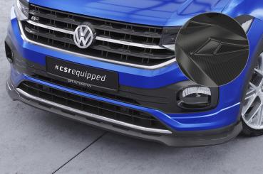 CSR Frontspoiler | Cup-Spoilerlippe mit ABE für VW T-Cross (Typ C1) CSL805-C Carbon Look Hochglanz (keine Lackierung erforderlich)