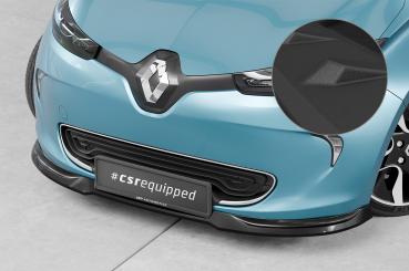 CSR Frontspoiler | Cup-Spoilerlippe mit ABE für Renault Zoe CSL806-S strukturiert schwarz matt (keine Lackierung erforderlich)