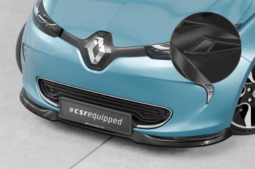 CSR Frontspoiler | Cup-Spoilerlippe mit ABE für Renault Zoe CSL806-C Carbon Look Hochglanz (keine Lackierung erforderlich)