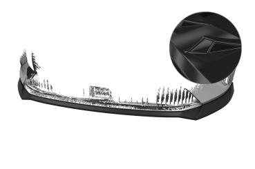 CSR Frontspoiler | Cup-Spoilerlippe mit ABE für MG 5 EV CSL807-G Glossy schwarz Hochglanz (keine Lackierung erforderlich)