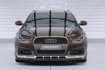 CSR Frontspoiler | Cup-Spoilerlippe mit ABE für Audi A6 C7 (Typ 4G) Allroad CSL809-S strukturiert schwarz matt (keine Lackierung erforderlich)