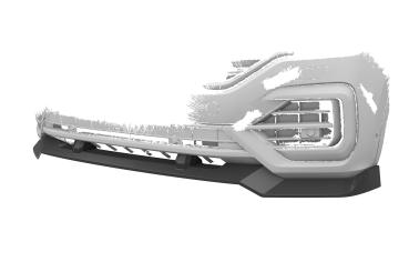 CSR Frontspoiler | Cup-Spoilerlippe mit ABE für VW Touareg 3 (Typ CR) R-Line CSL813-S strukturiert schwarz matt (keine Lackierung erforderlich)