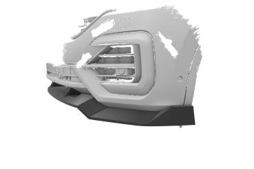 CSR Frontspoiler | Cup-Spoilerlippe mit ABE für VW Touareg 3 (Typ CR) R-Line CSL813-S strukturiert schwarz matt (keine Lackierung erforderlich)
