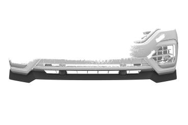 CSR Frontspoiler | Cup-Spoilerlippe mit ABE für VW Touareg 3 (Typ CR) R-Line CSL813-S strukturiert schwarz matt (keine Lackierung erforderlich)