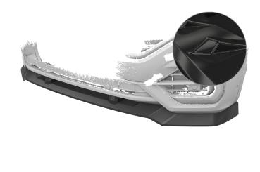 CSR Frontspoiler | Cup-Spoilerlippe mit ABE für VW Touareg 3 (Typ CR) R-Line CSL813-G Glossy schwarz Hochglanz (keine Lackierung erforderlich)