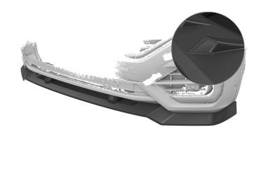 CSR Frontspoiler | Cup-Spoilerlippe mit ABE für VW Touareg 3 (Typ CR) R-Line CSL813-L Lackierung erforderlich (unlackiert roh)