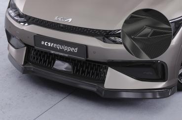 CSR Frontspoiler | Cup-Spoilerlippe mit ABE für Kia EV6 GT / GT-Line CSL814-C Carbon Look Hochglanz (keine Lackierung erforderlich)