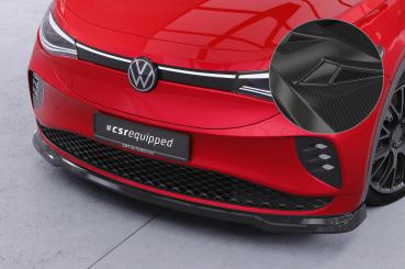 CSR Frontspoiler | Cup-Spoilerlippe mit ABE für VW ID.5 GTX CSL815-C Carbon Look Hochglanz (keine Lackierung erforderlich)