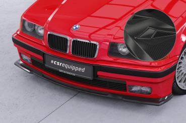 CSR Frontspoiler | Cup-Spoilerlippe mit ABE für BMW 3er E36 Compact CSL818-C Carbon Look Hochglanz (keine Lackierung erforderlich)