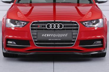 CSR Frontspoiler | Cup-Spoilerlippe mit ABE für Audi A4 / S4 B8 (Typ 8K) CSL825-C Carbon Look Hochglanz (keine Lackierung erforderlich)