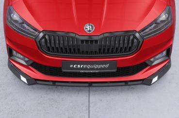 CSR Frontspoiler | Cup-Spoilerlippe mit ABE für Skoda Fabia 4 Monte Carlo CSL829-G Glossy schwarz Hochglanz (keine Lackierung erforderlich)