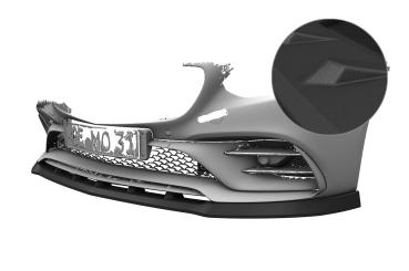 CSR Frontspoiler | Cup-Spoilerlippe mit ABE für Mercedes-Benz SLC R172 43 AMG CSL833-S strukturiert schwarz matt (keine Lackierung erforderlich)
