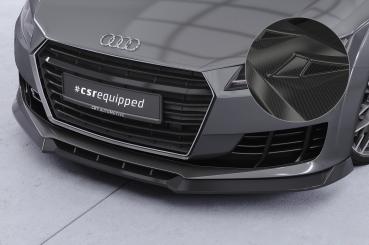 CSR Frontspoiler | Cup-Spoilerlippe mit ABE für Audi TT FV/8S CSL835-C Carbon Look Hochglanz (keine Lackierung erforderlich)