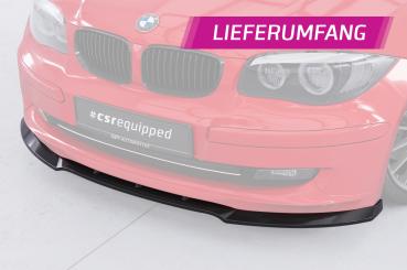 CSR Frontspoiler | Cup-Spoilerlippe mit ABE für BMW 1er E81 / E87 CSL841-G Glossy schwarz Hochglanz (keine Lackierung erforderlich)
