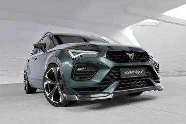 CSR Frontspoiler | Cup-Spoilerlippe mit ABE für Cupra Ateca (Typ 5FP, KH7) CSL842-C Carbon Look Hochglanz (keine Lackierung erforderlich)