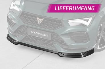 CSR Frontspoiler | Cup-Spoilerlippe mit ABE für Cupra Ateca (Typ 5FP, KH7) CSL842-C Carbon Look Hochglanz (keine Lackierung erforderlich)