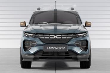 CSR Frontspoiler | Cup-Spoilerlippe mit ABE für Dacia Spring Electric CSL843-C Carbon Look Hochglanz (keine Lackierung erforderlich)